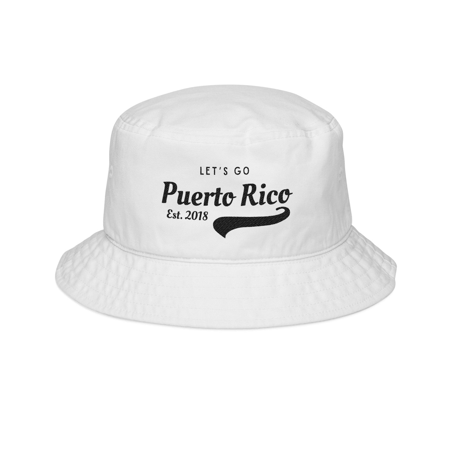 Puerto Rico Embroidered Bucket Hat