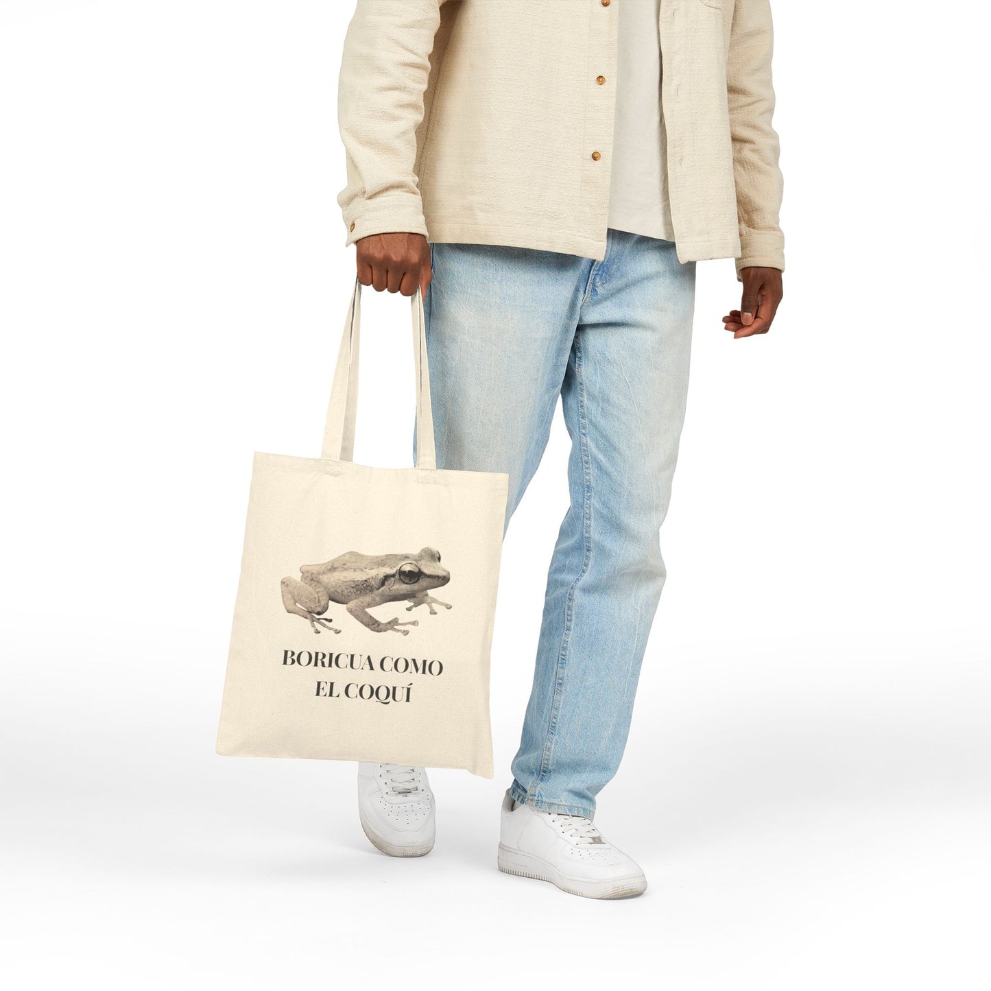 Boricua Como El Coquí Tote Bag