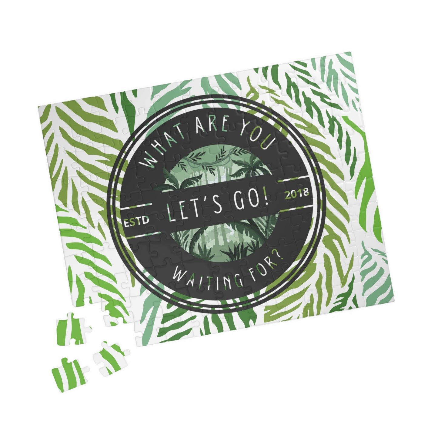 Let's Go Puerto Rico Themed Puzzle - 110 Pieces, Fun Gift for Puzzle Lover