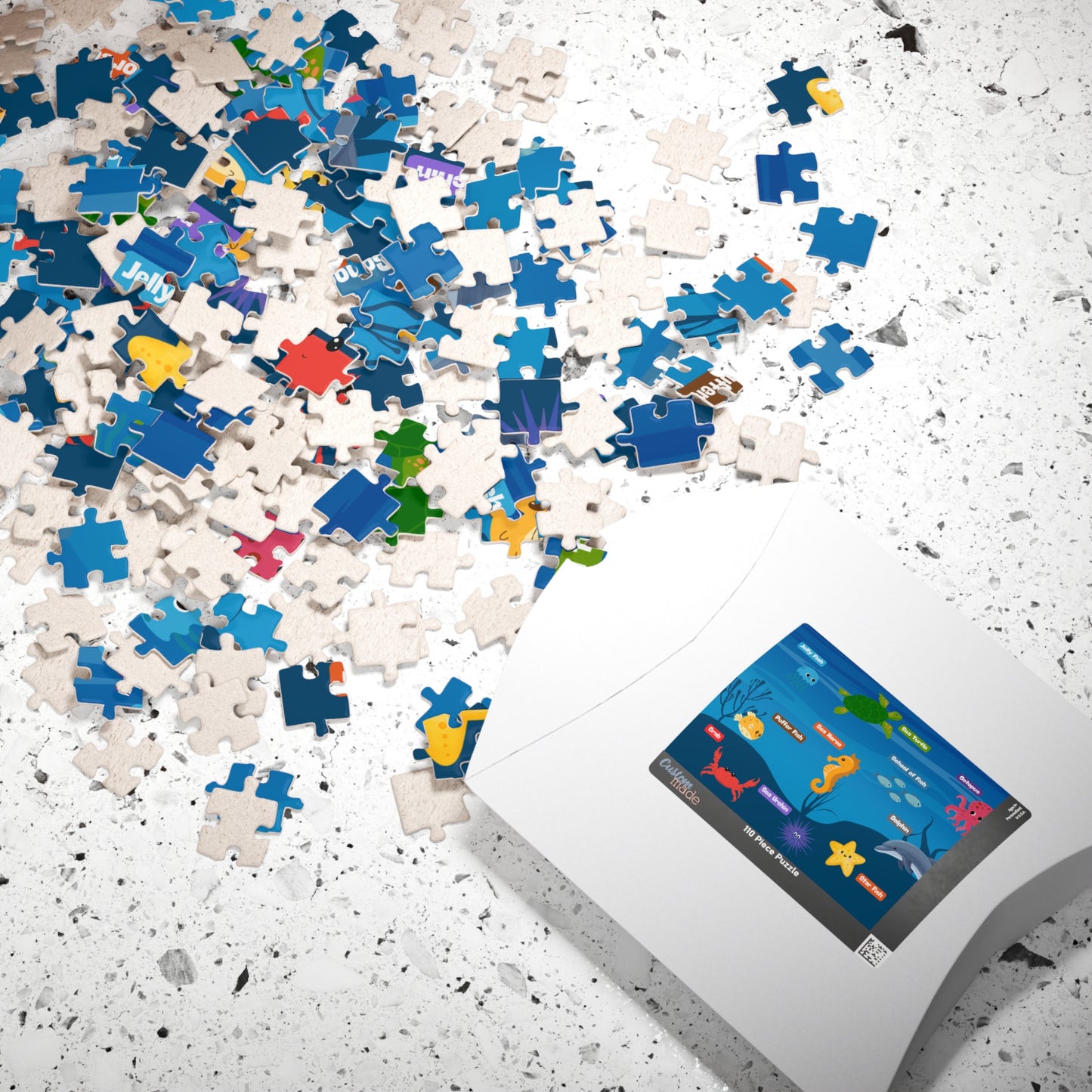 Marine Life Themed Puzzle for Kids - 110 Pieces, Fun Gift for Puzzle Lovers