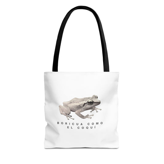Boricua Como El Coquí  Tote Bag