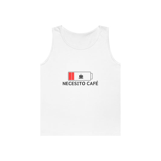 Necesito Café Heavy Cotton Tank Top