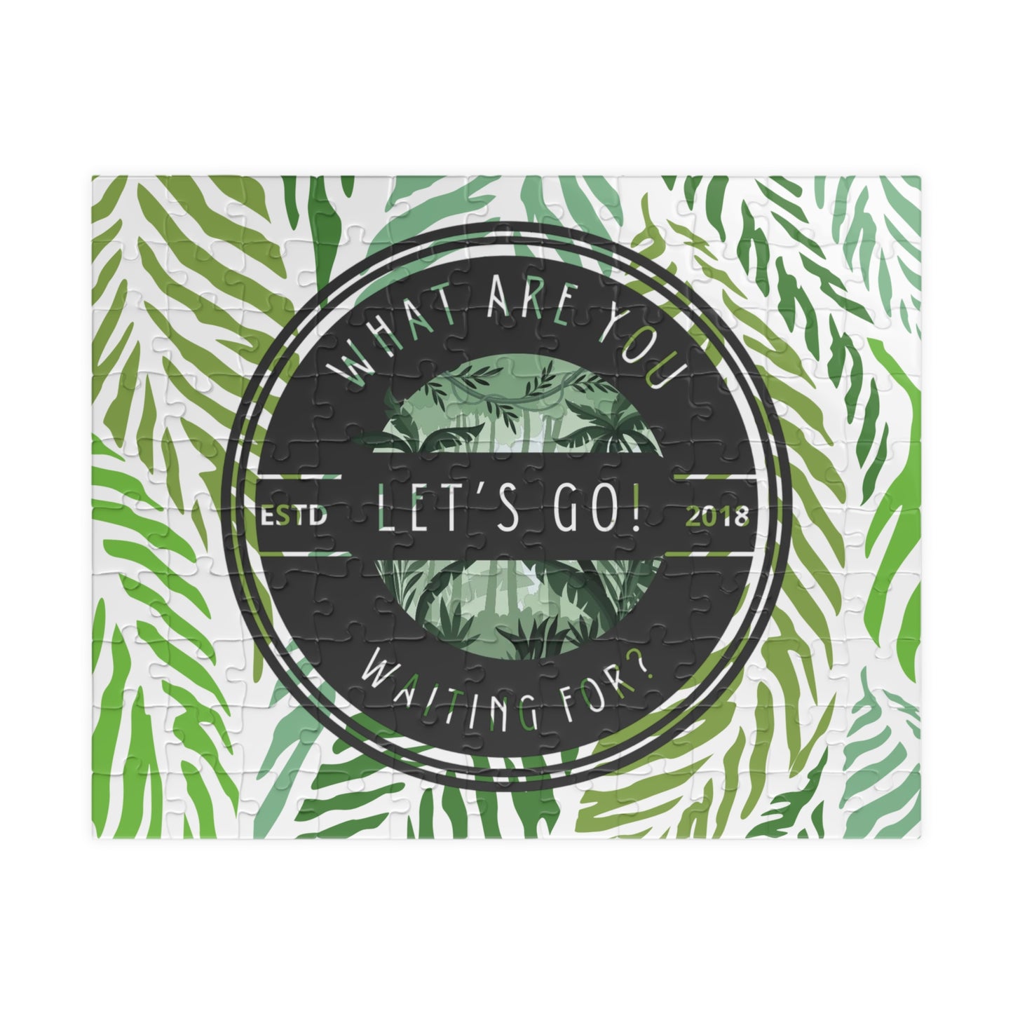 Let's Go Puerto Rico Themed Puzzle - 110 Pieces, Fun Gift for Puzzle Lover