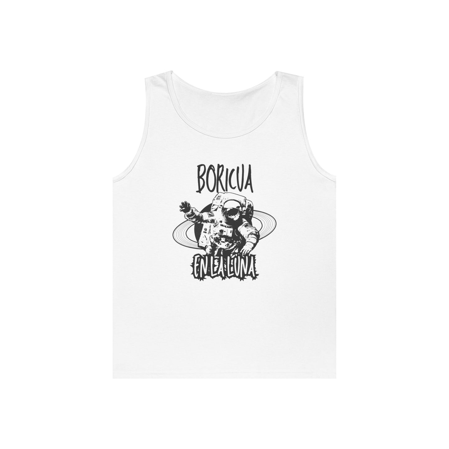 Boricua En La Luna Heavy Cotton Tank Top